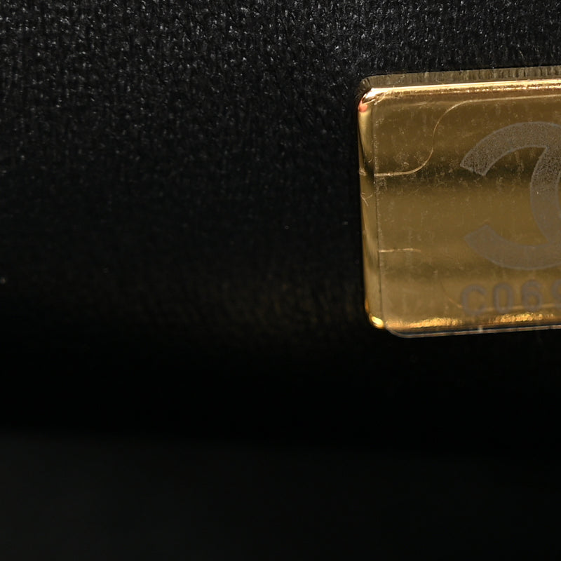 Chanel 24C Acrylic Handle Square Flap Bag – Black Lambskin with Gold Chain