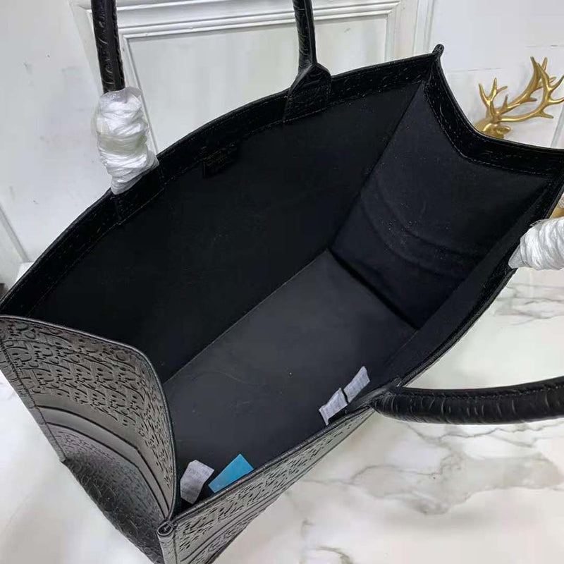 Dior Book Tote Black Dior Oblique Embossed Calfskin - SMY Digital