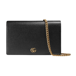GUCCI GG MARMONT LEATHER MINII CHAIN BAG