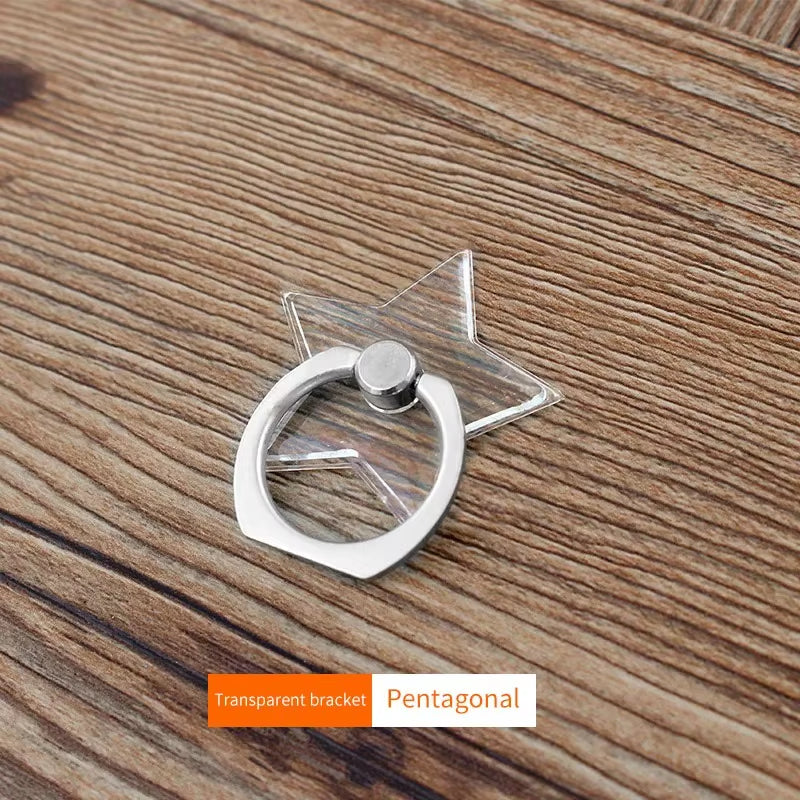 Transparent Phone Ring Holder Stand – Universal 360° Rotation Finger Grip Kickstand for iPhone, Samsung, and All Smartphones