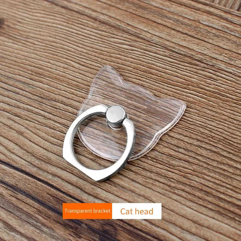 Transparent Phone Ring Holder Stand – Universal 360° Rotation Finger Grip Kickstand for iPhone, Samsung, and All Smartphones