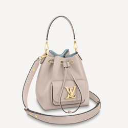 Pre-Loved LV LOCKME BUCKET Greige