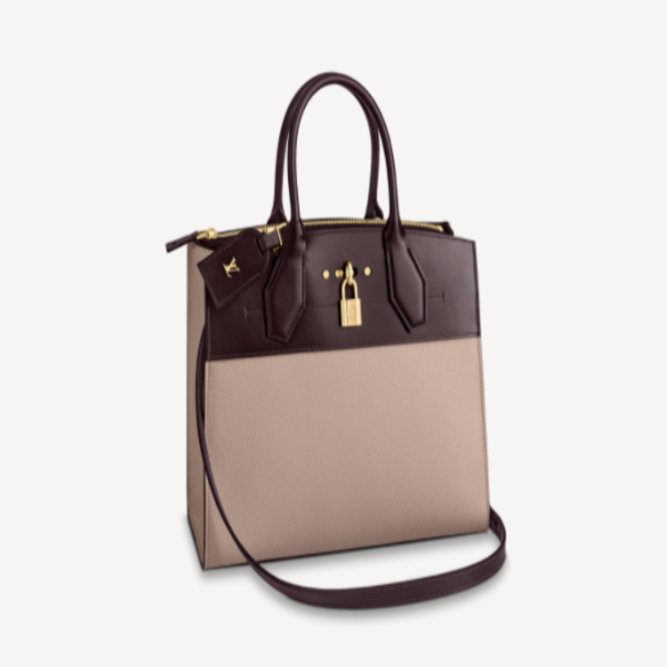 Pre-Loved LV CITY STEAMER MM Greige Beige