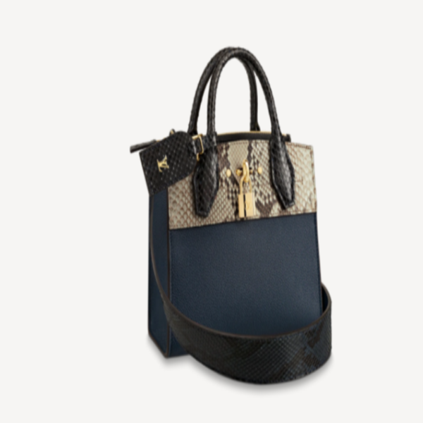 Pre-Loved LV CITY STEAMER MINI Navy Blue
