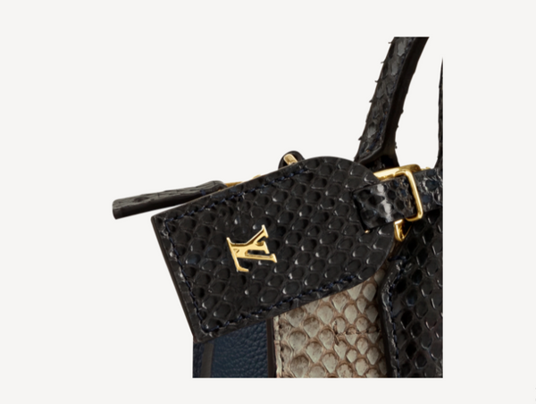 Pre-Loved LV CITY STEAMER MINI Navy Blue