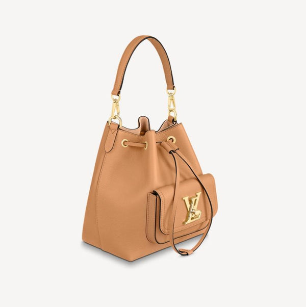 Pre-Loved LV LOCKME BUCKET Arizona Beige