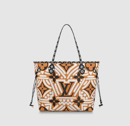 CRAFTY NEVERFULL MM CARAMEL & BLACK & REMOVABLE POCHETTE.
