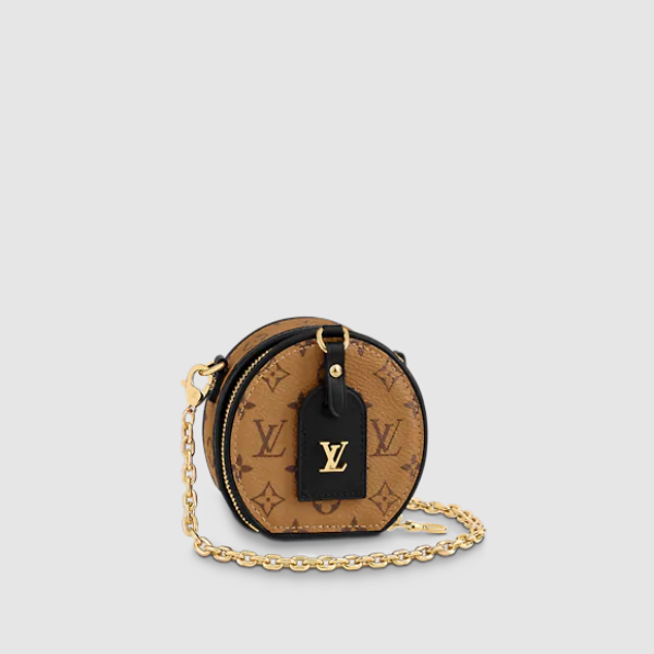 Pre-Loved LV BOITE CHAPEAU NECKLACE Monogram Reverse coated canvas