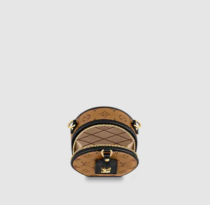 Pre-Loved LV BOITE CHAPEAU NECKLACE Monogram Reverse coated canvas
