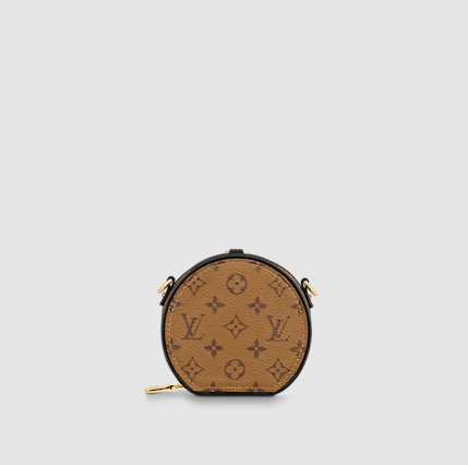 Pre-Loved LV BOITE CHAPEAU NECKLACE Monogram Reverse coated canvas