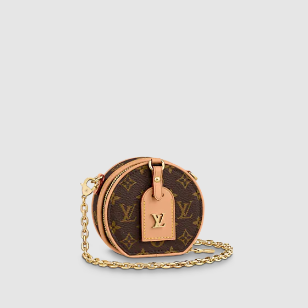 Pre-Loved LV BOITE CHAPEAU NECKLACE Monogram coated canvas