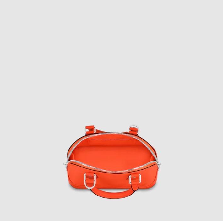 Pre-Loved LV ALMA BB Orange Jacquard strap