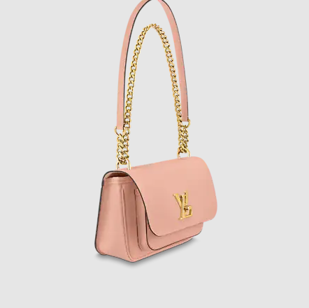 Pre-Loved LV LOCKME CHAIN BAG Rose des Sables Pink