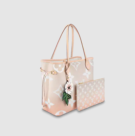 Neverfull By Pool Mm Giant Monogram Brume Gray Tote Shoulder Bag