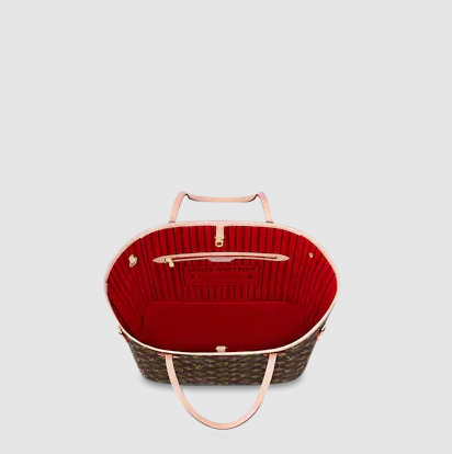 Pre-Loved LV NEVERFULL MM Cerise Red