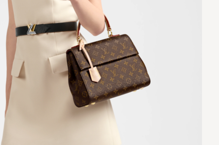 Pre-Loved LV CLUNY BB Bordeaux Red
