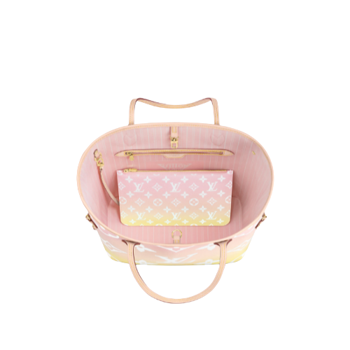 LV Neverfull MM By the Pool Pink Handbag 