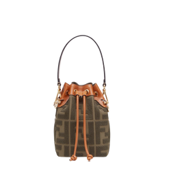 Pre-Loved Fendi MON TRESOR Green canvas mini bag