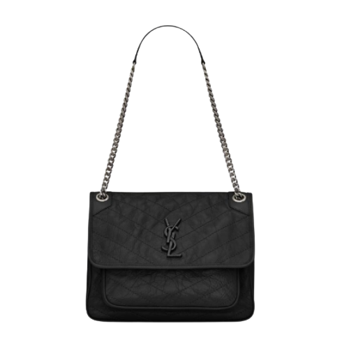Pre-Loved Saint Laurent NIKI MEDIUM IN CRINKLED VINTAGE LEATHER
