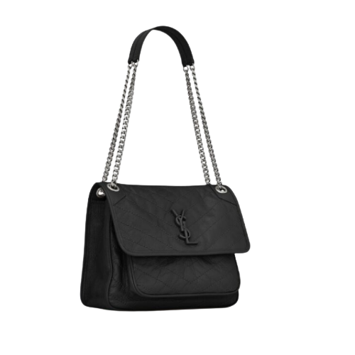 Pre-Loved Saint Laurent NIKI MEDIUM IN CRINKLED VINTAGE LEATHER