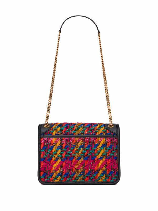 SAINT LAURENT Niki medium tweed shoulder bag - SMY Digital