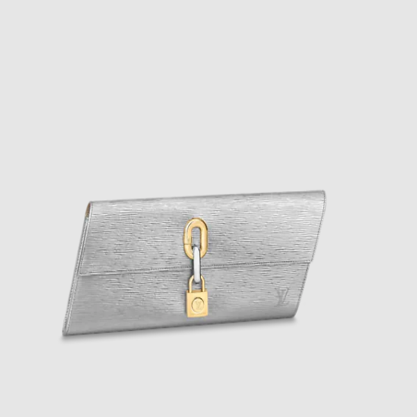 Pre-Loved  LV BLADE CLUTCH Silver
