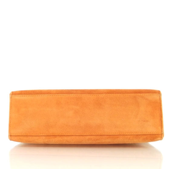 HERMES Suede Mini KELLY Clutch Tangerine Orange - SMY Digital