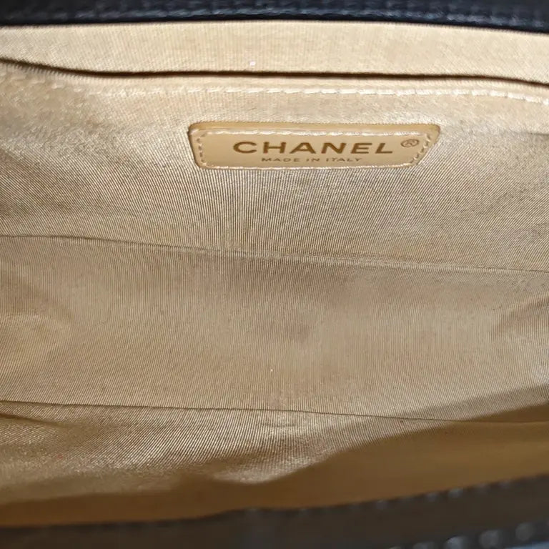 Chanel Limited Edition LeBoy Black & Gold Buckle Quilted Bag