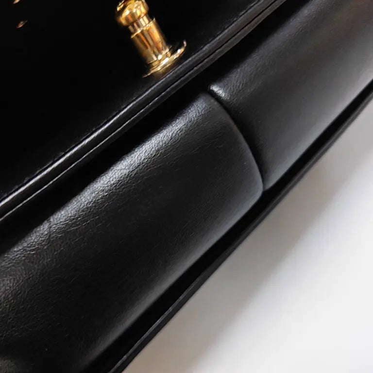 Chanel Limited Edition LeBoy Black & Gold Buckle Quilted Bag
