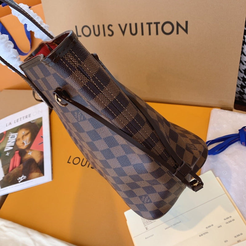 Pre-Loved LV NEVERFULL MM Damier Ebene Tote