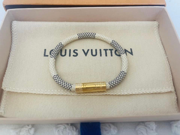 Pre-Loved LV Damier Azur Keep It Up Bracelet - SMY Digital