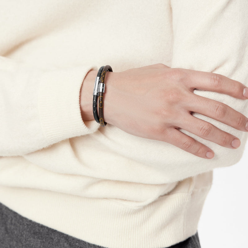 Pre-Loved LV KEEP IT DOUBLE LEATHER BRACELET - SMY Digital