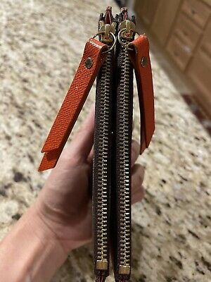 Pre-Loved LV ADELE WALLET MONOGRAM CANVAS ORANGE