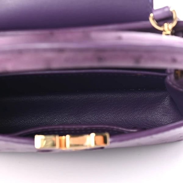 Pre-Loved LOUIS VUITTON Ostrich Capucines BB Amethyst.