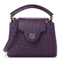 Pre-Loved LOUIS VUITTON Ostrich Capucines BB Amethyst.