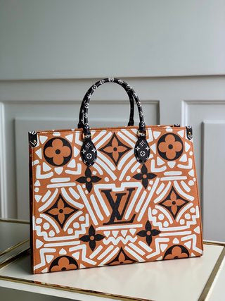 Pre-Loved Louis Vuitton Crafty Onthego GM Caramel/Cream
