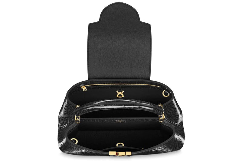 Pre-Loved LV CROCODILIAN LEATHER CAPUCINES