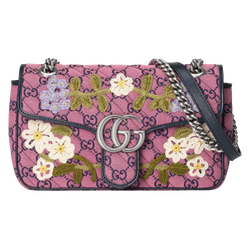Pre-Loved GG Marmont Multicolor small shoulder bag