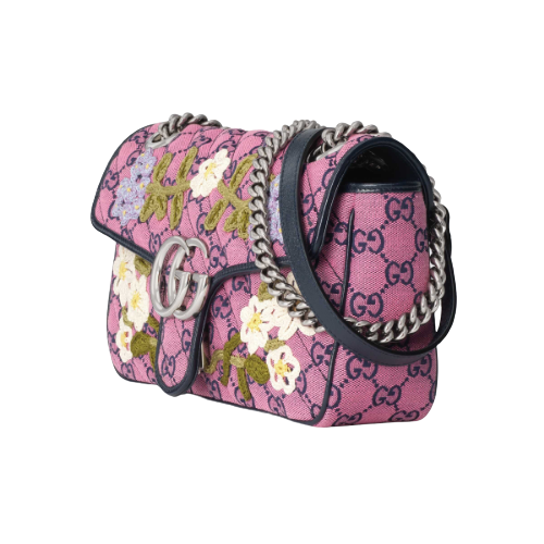 Pre-Loved GG Marmont Multicolor small shoulder bag