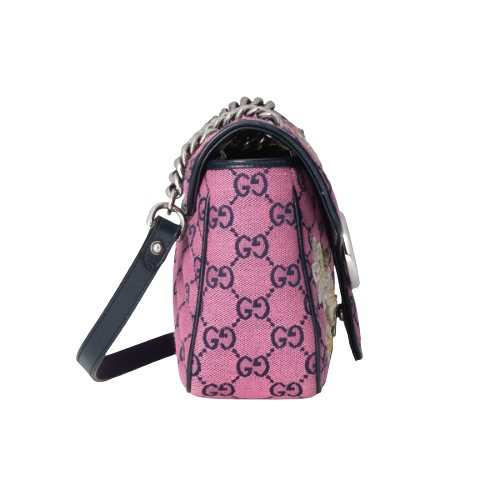 Pre-Loved GG Marmont Multicolor small shoulder bag