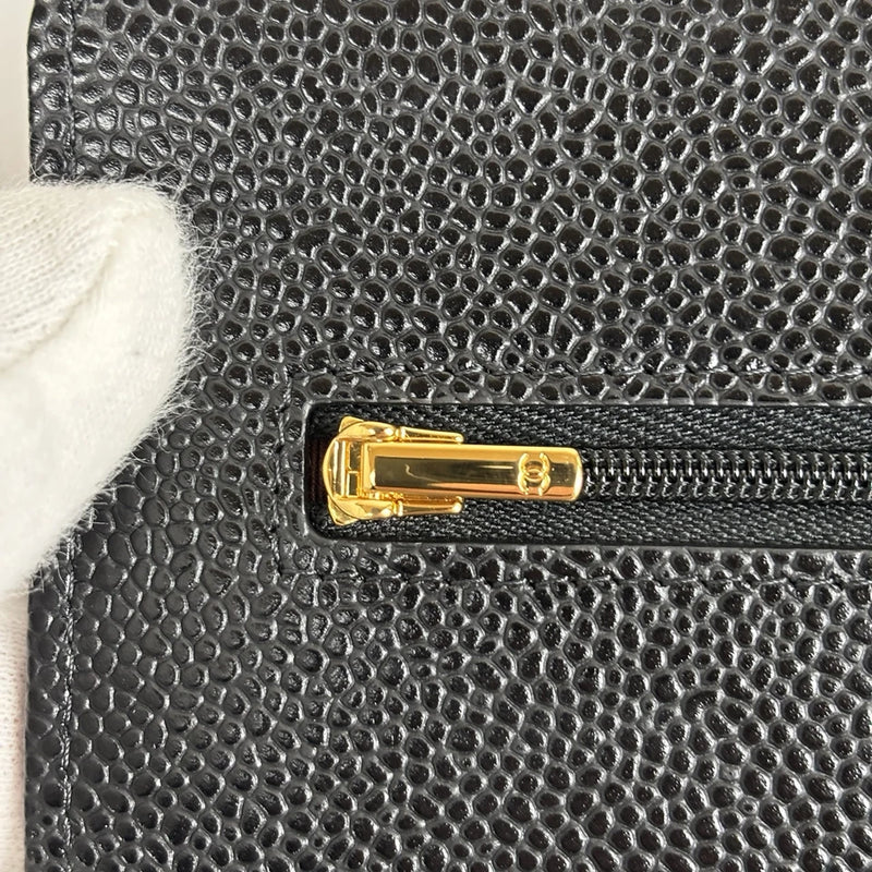 Chanel WOC Black Caviar Leather Wallet on Chain – Gold Hardware, Full Set